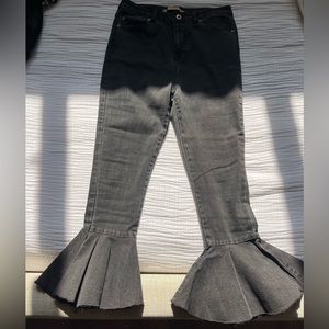 Flared bell bottom jeans